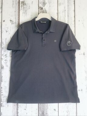 TRAVIS MATHEW SIZE-LARGE  BLUE GOLF POLO SHIRT